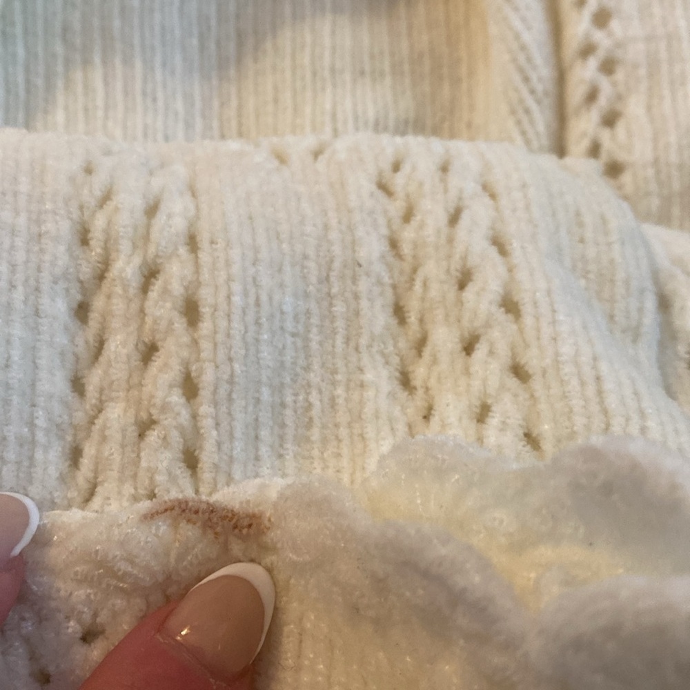 Penman's White Crochet Knit Sweater Boho - Picture 13 of 13